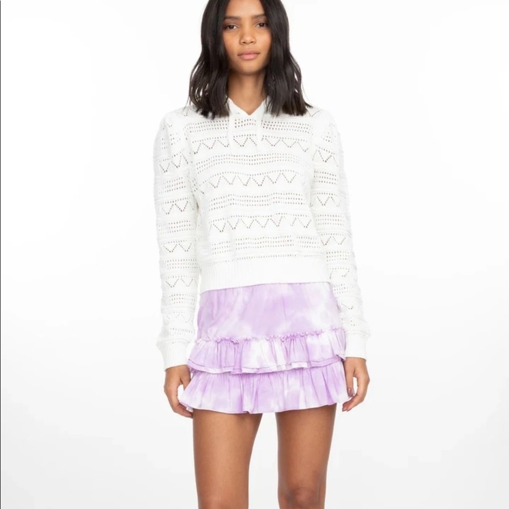Generation Love Athena Lilac Tie Dye Tiered Skirt Large NEW NWT $165